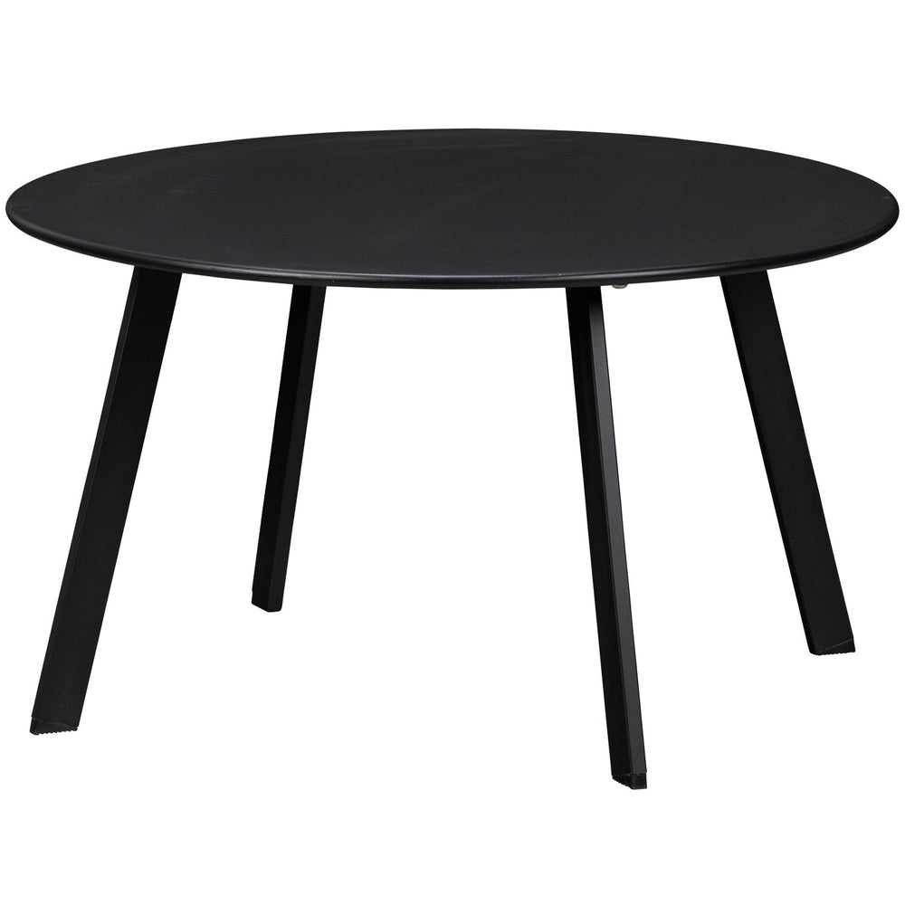 Šoninis staliukas FER sodo Ø70 cm, metalas juodas