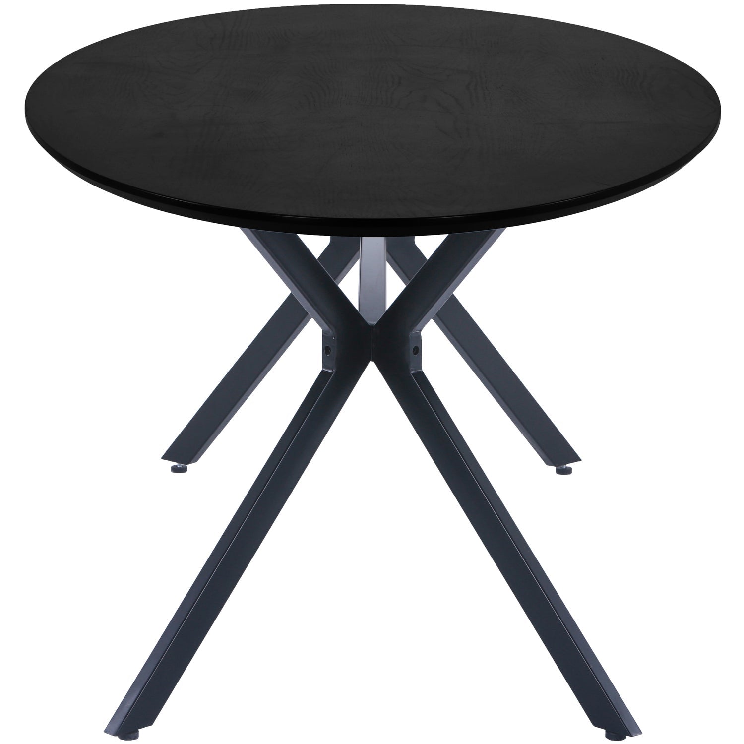Ovalus stalas BRUNO, juodas MDF 220x100 cm