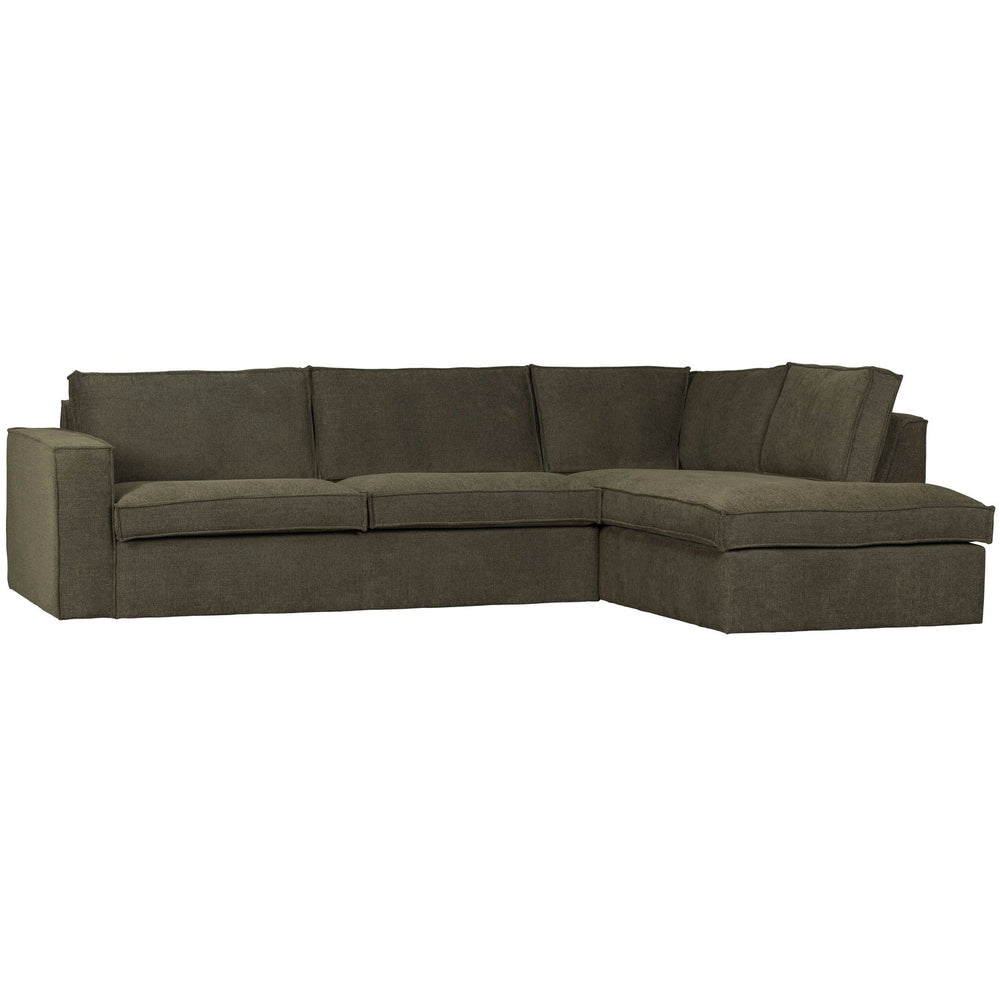 Kampinė sofa FREDDIE, dešinė, šiltai žalia