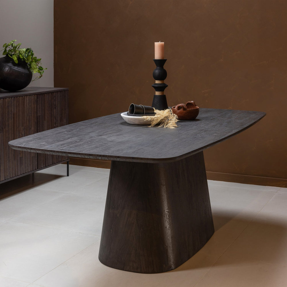 Stalas LEAH, tamsiai rudas MDF 200x105