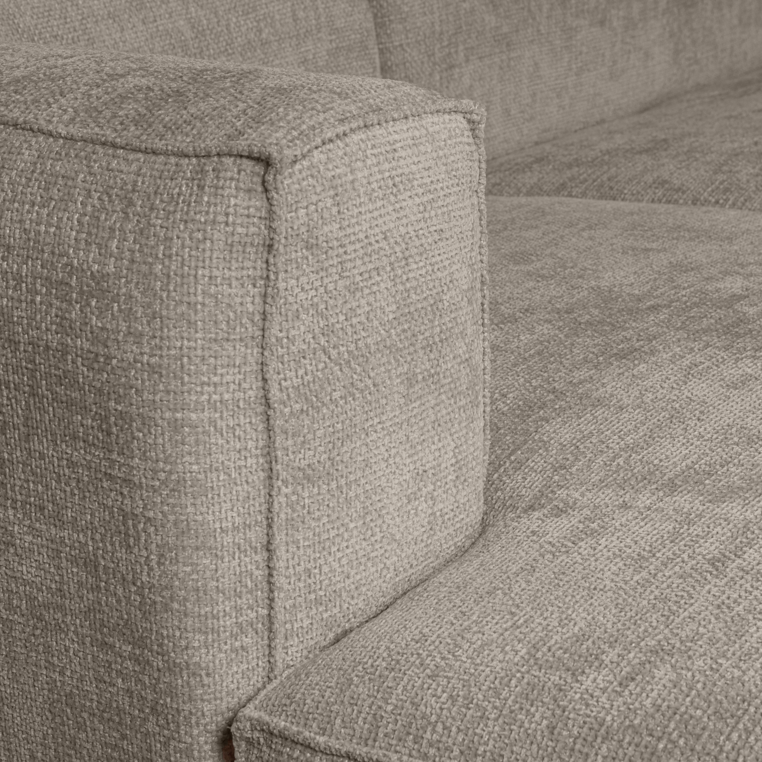 Kampinė sofa BEAN, kairė pusė, Melange Travertin audinys