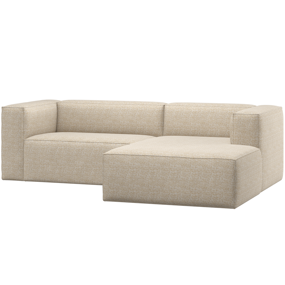Sofa BEAN, šezlongas dešinysis melanžas bežinis