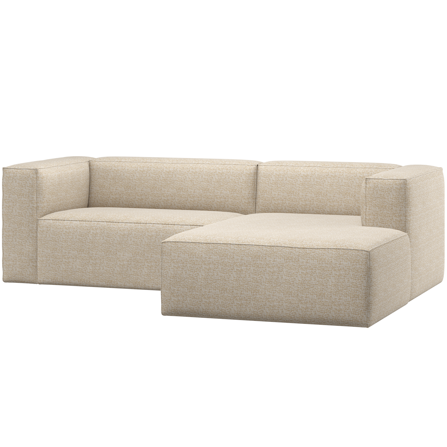 Sofa BEAN, šezlongas dešinysis melanžas bežinis