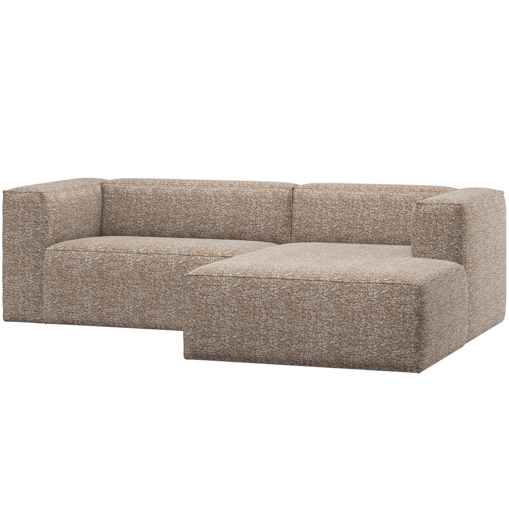 Sofa BEAN, šezlongas dešinysis melanžas šviesiai ruda