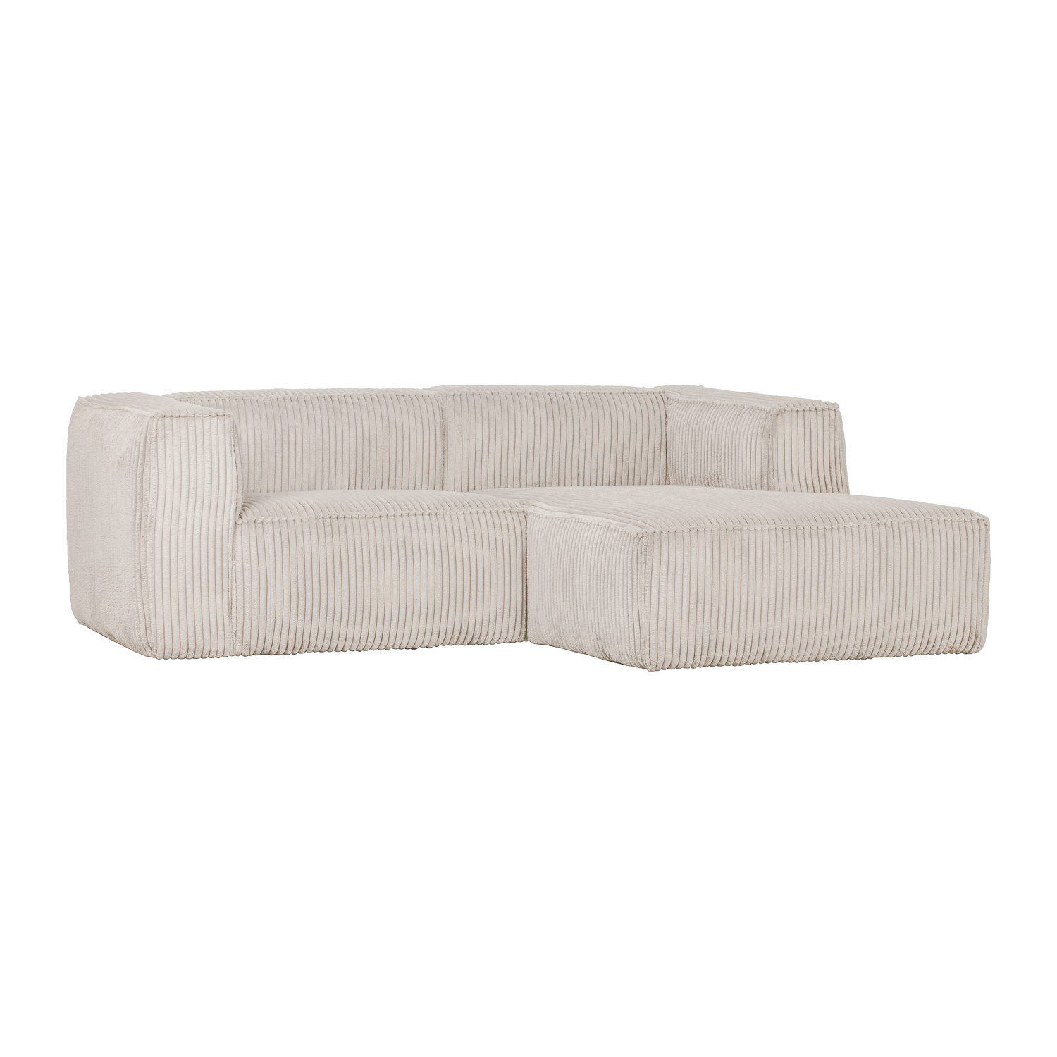 Sofa BEAN, šezlongas dešinysis reljefinė natūralus