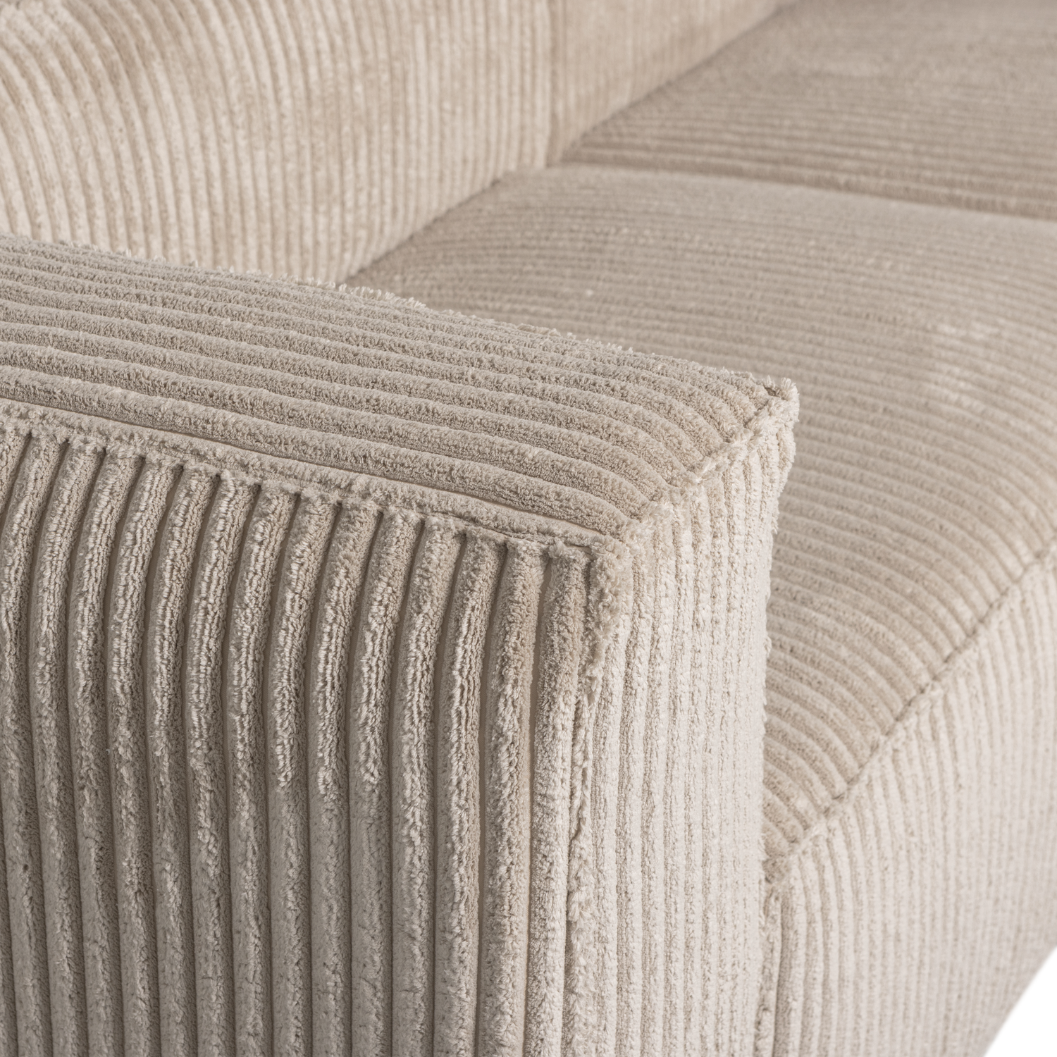 Kampinė sofa BEAN, dešinė pusė, Travertin audinys