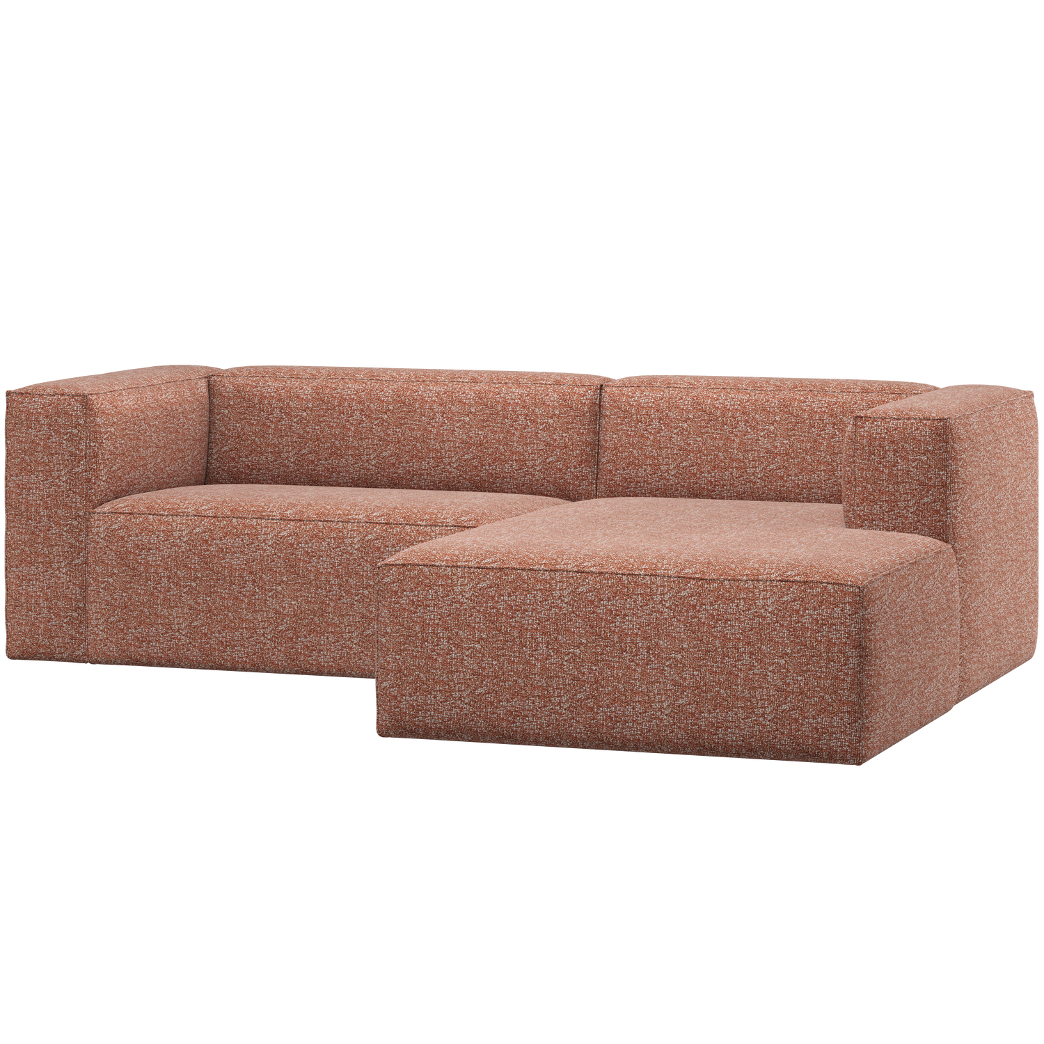 Sofa BEAN, šezlongas dešinysis melanžas terra