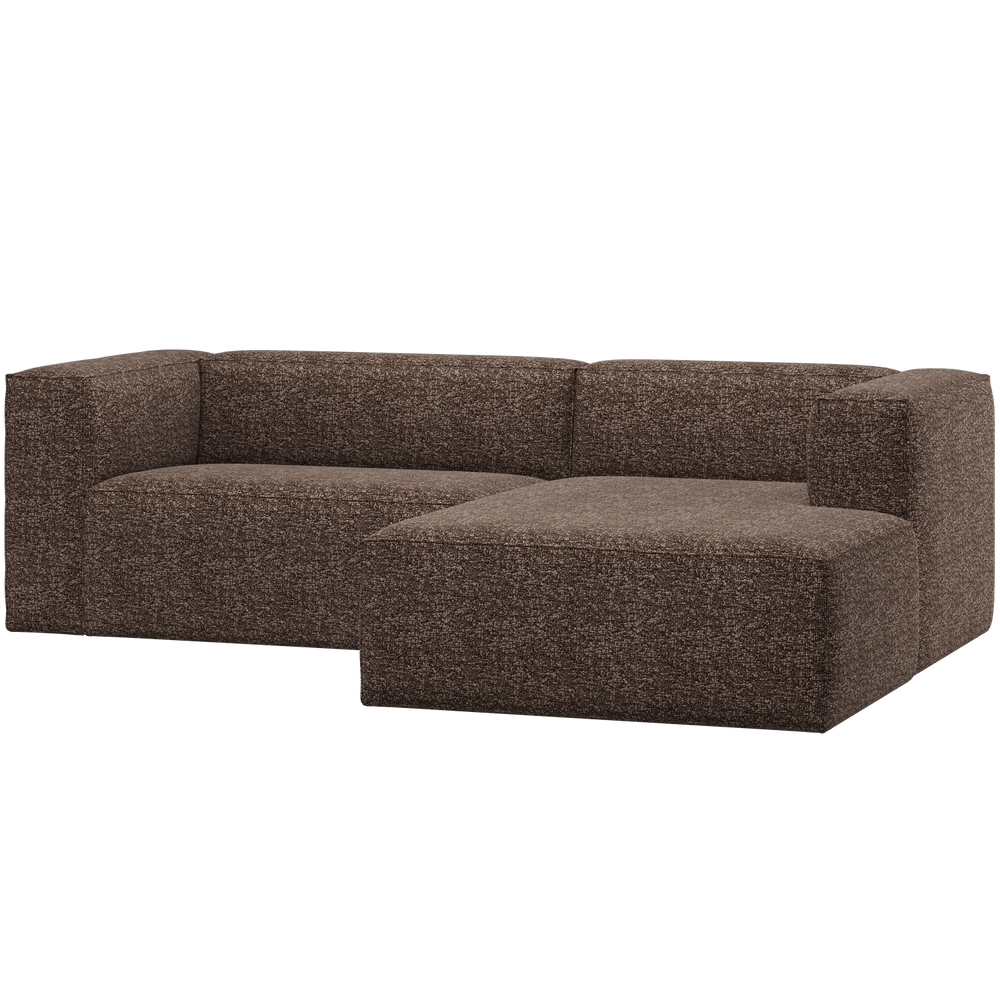 Sofa BEAN, šezlongas dešinysis melanžas ruda
