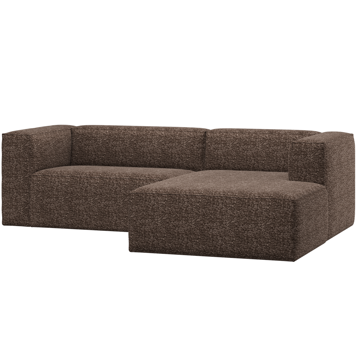 Sofa BEAN, šezlongas dešinysis melanžas ruda