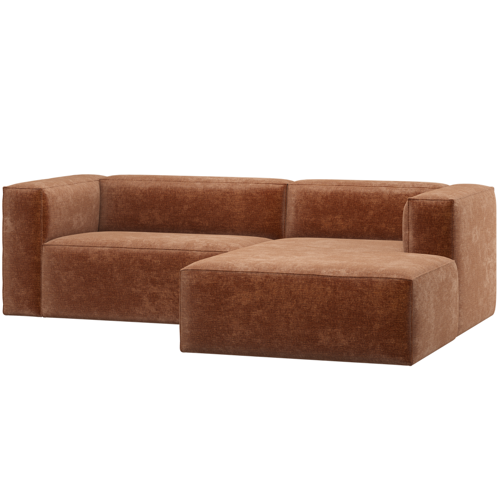 Sofa BEAN, šezlongas dešinysis šenilo veliūras terra