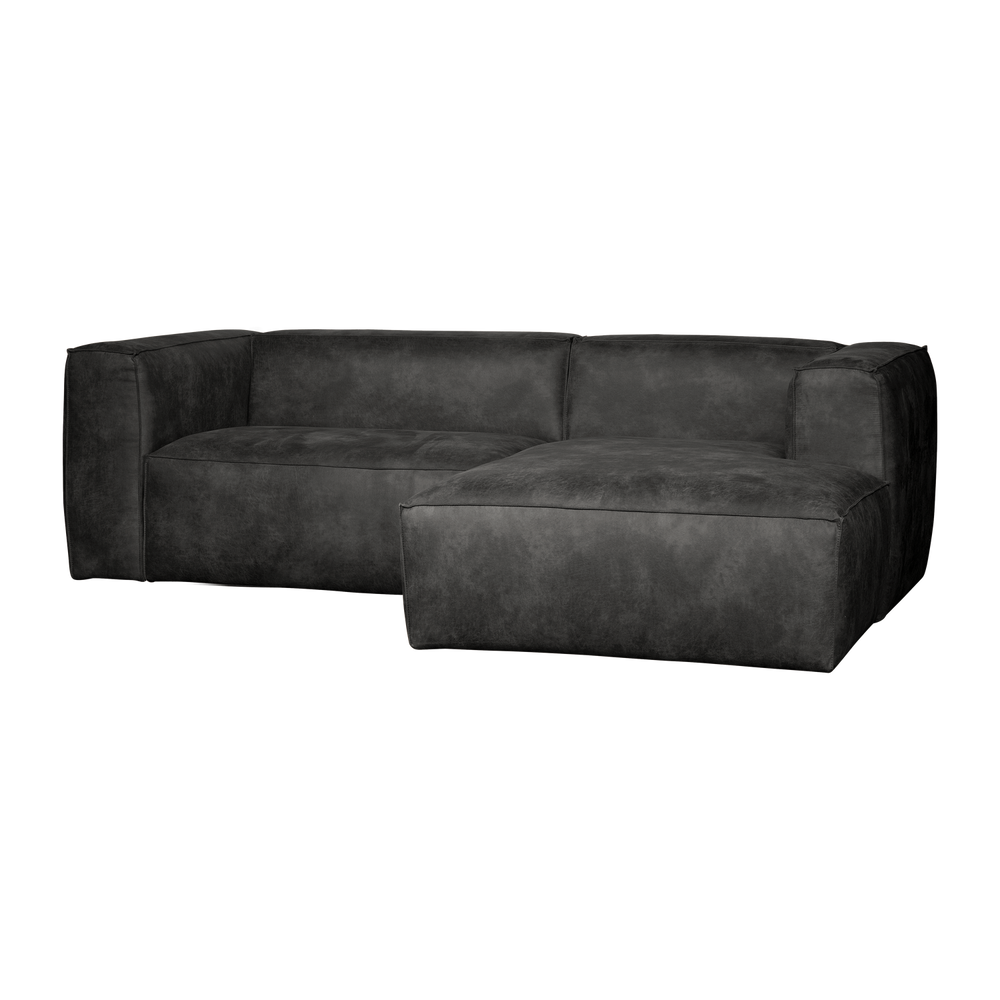 Sofa BEAN, šezlongas dešinysis eko oda juodas