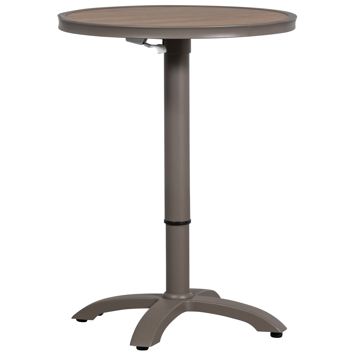 JEPPE HEIGHT ADJUSTABLE BAR TABLE GARDEN ALUMINUM BROWN/GREY