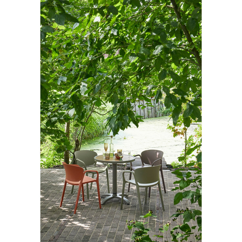 BENT GARDEN CHAIR PLASTIC PURPLE/BROWN