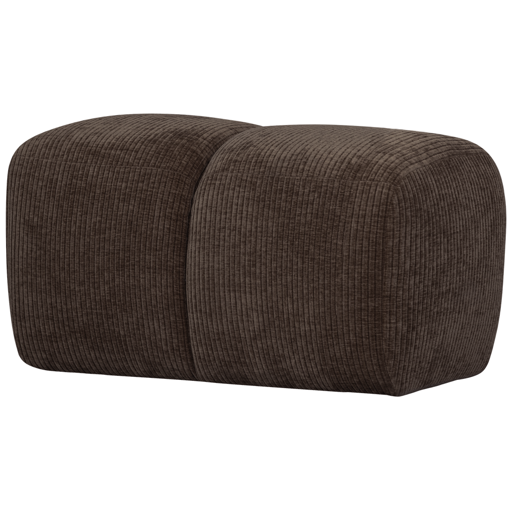 Pufas MOJO, rifliuotas audinys, ruda