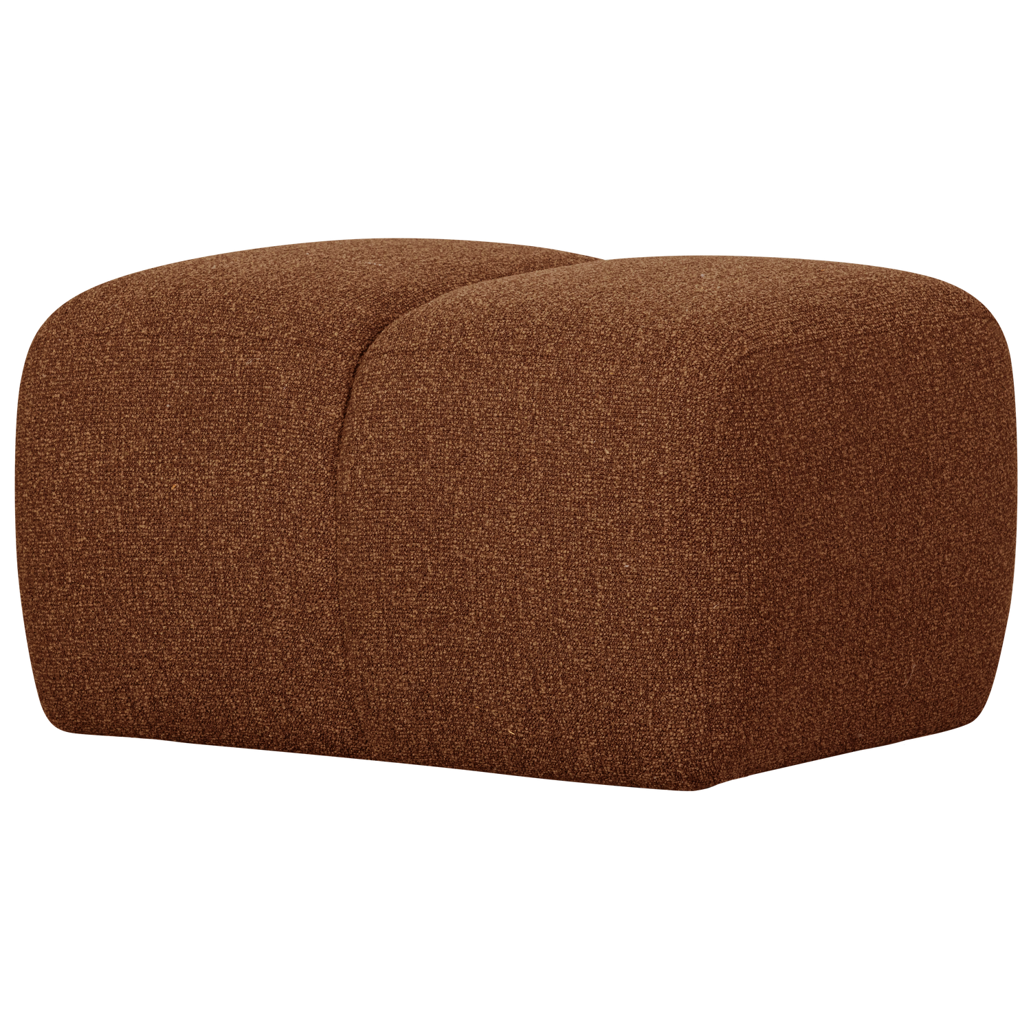 Pouf MOJO, bouclé, brownish-red