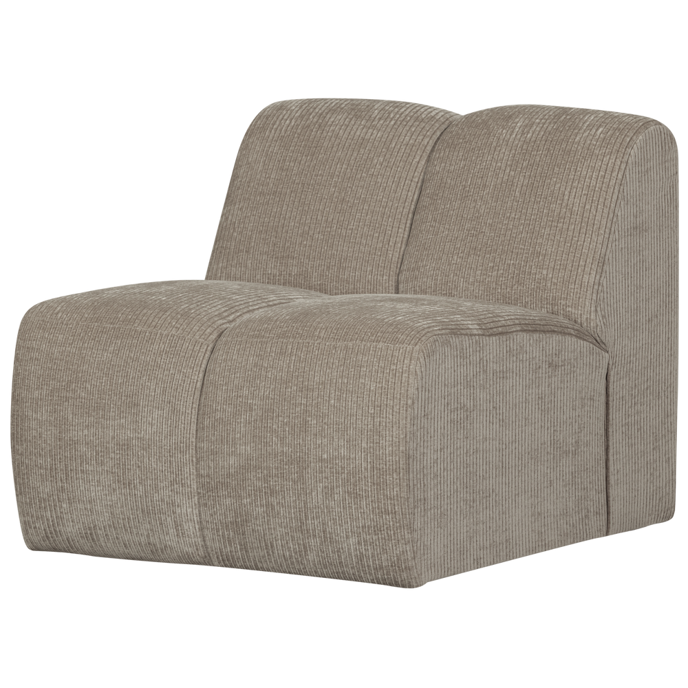 1-seater sofa MOJO, ribbed fabric, dark beige