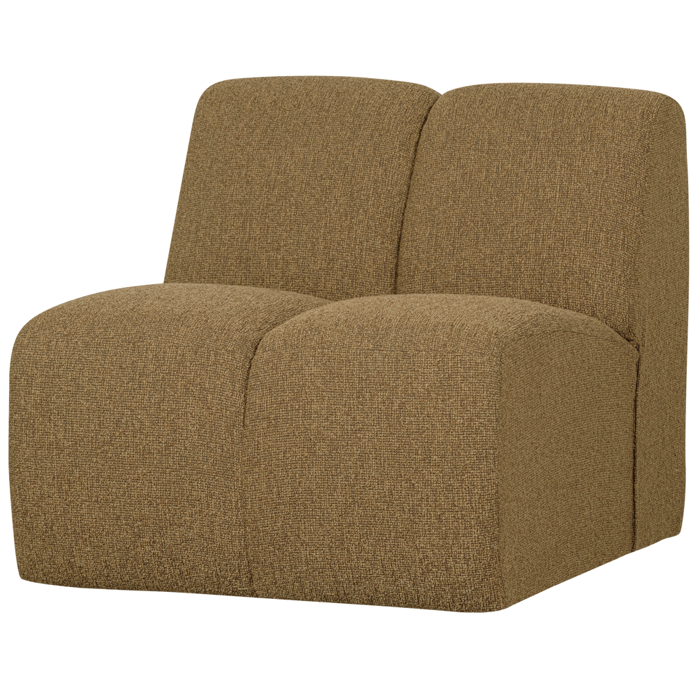 1-seater sofa MOJO, bouclé, yellowish brown