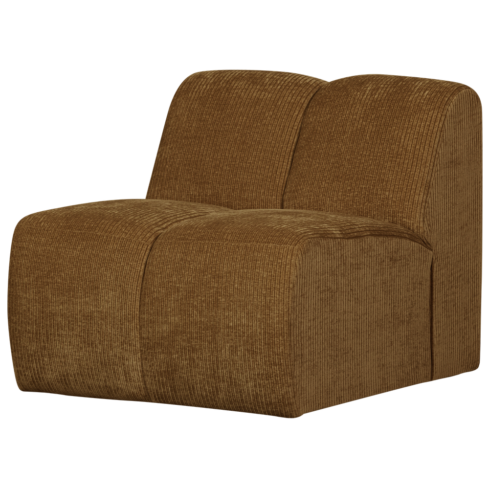 1-seater sofa MOJO, ribbed fabric, honey yellow