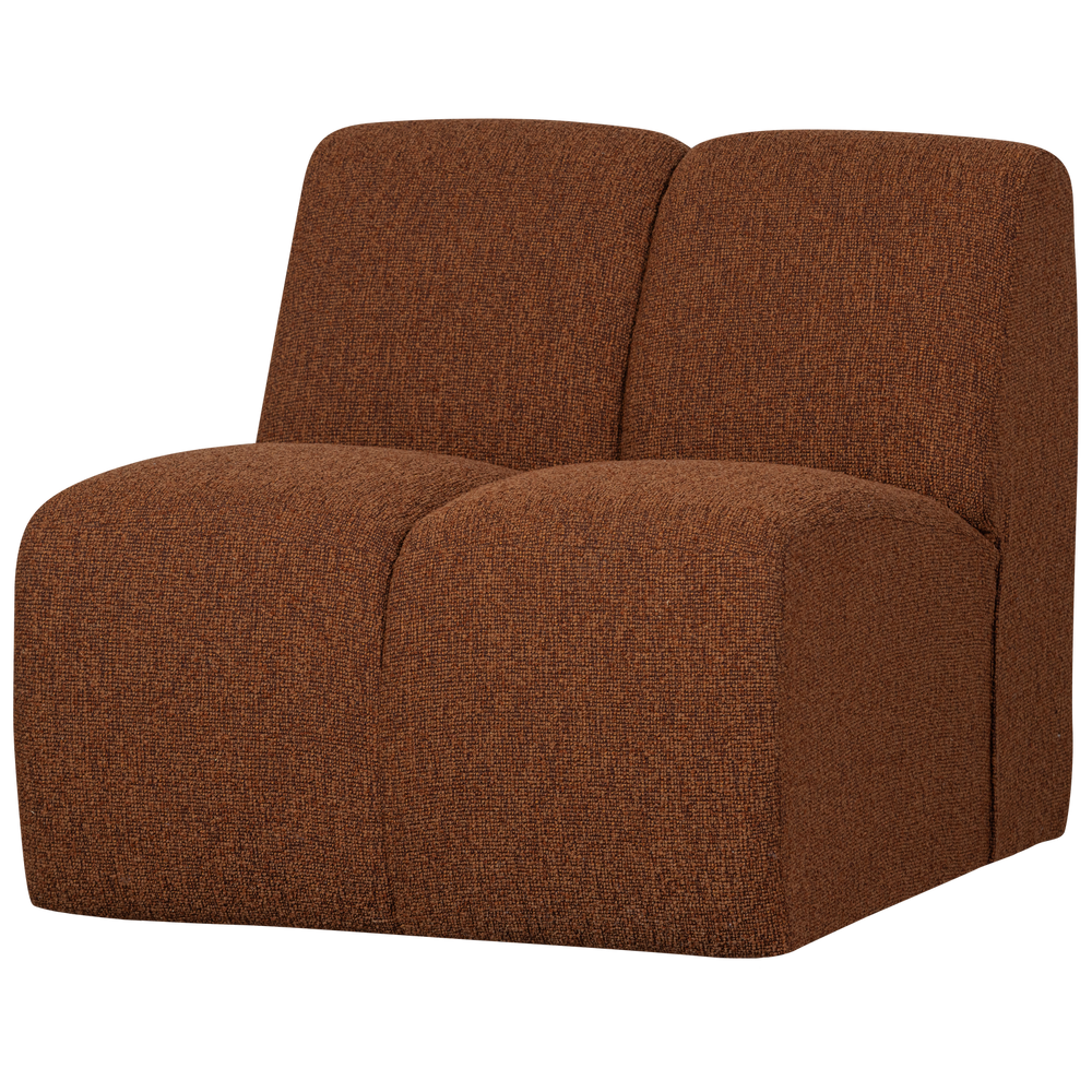 1-seater sofa MOJO, bouclé, brownish-red