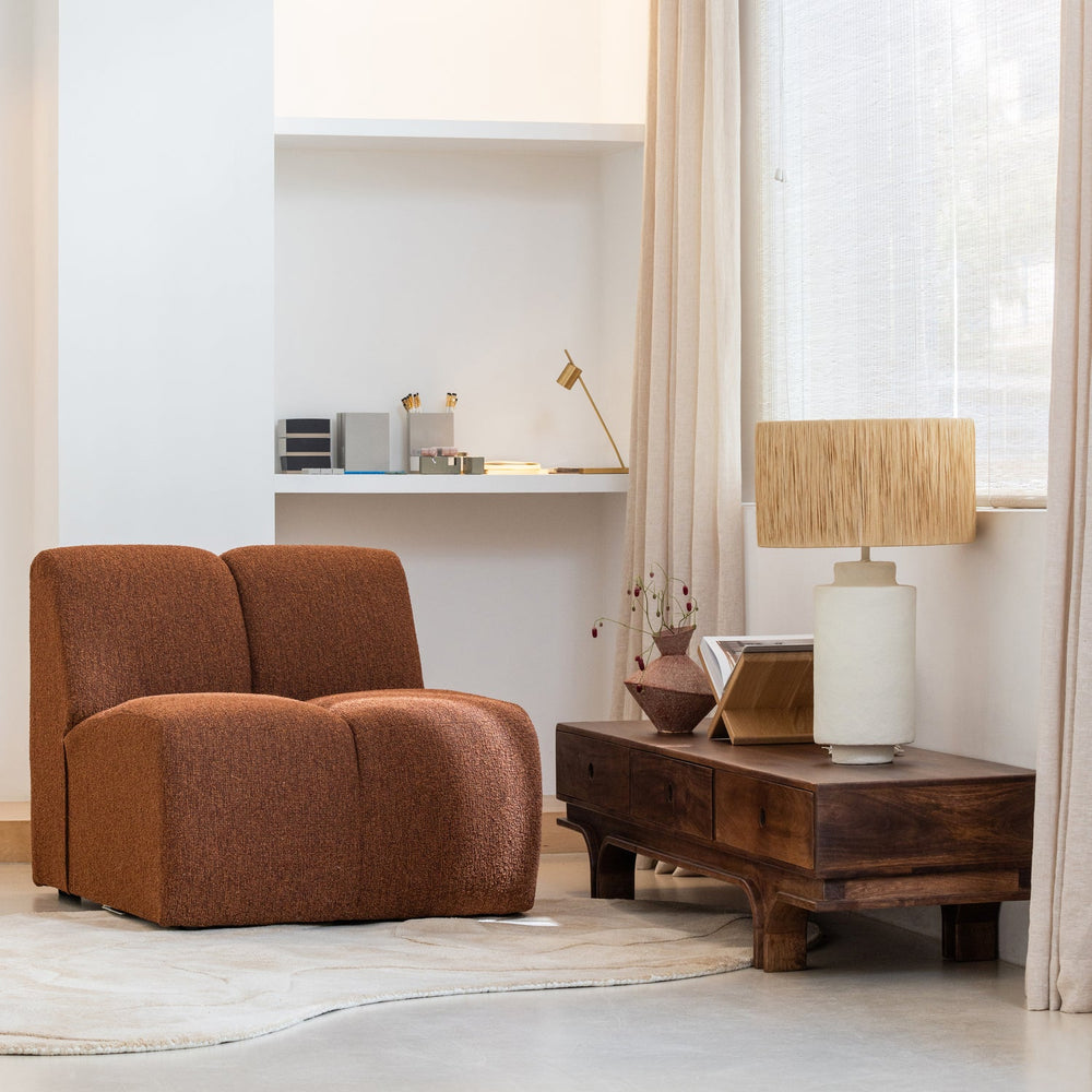 1-vietė sofa MOJO, bouclé, rusvai ruda