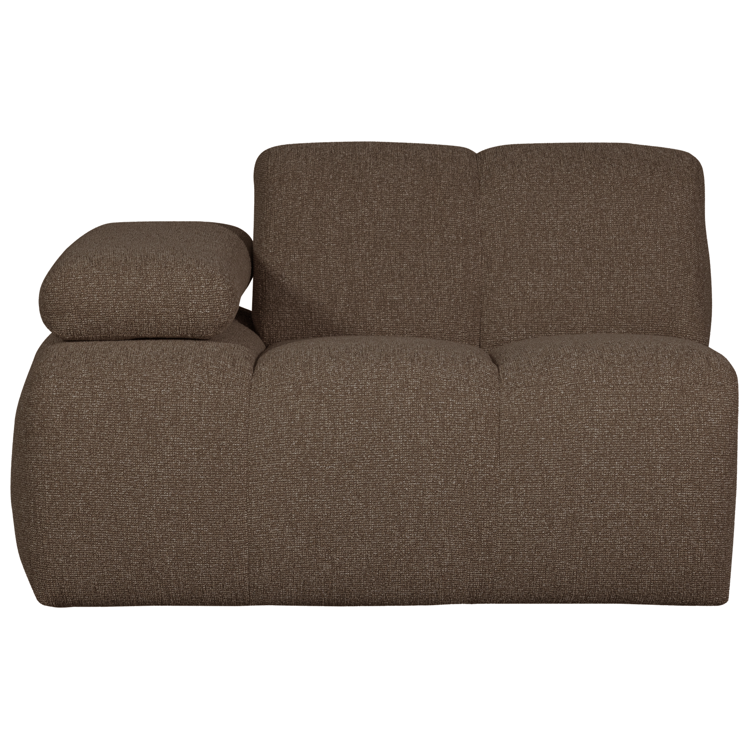 1-vietė sofa MOJO su porankiu kairėje, bouclé, ruda