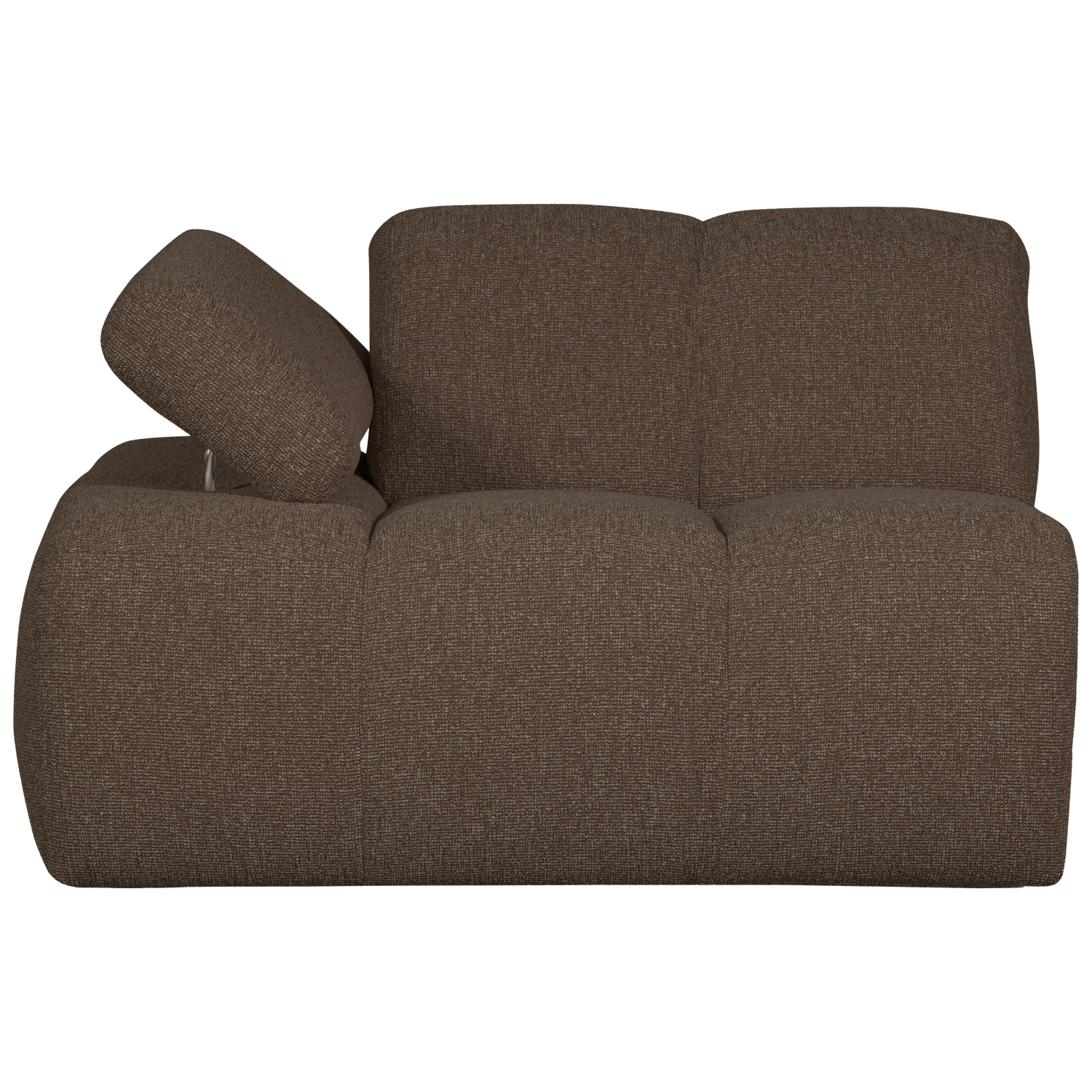 1-vietė sofa MOJO su porankiu kairėje, bouclé, ruda
