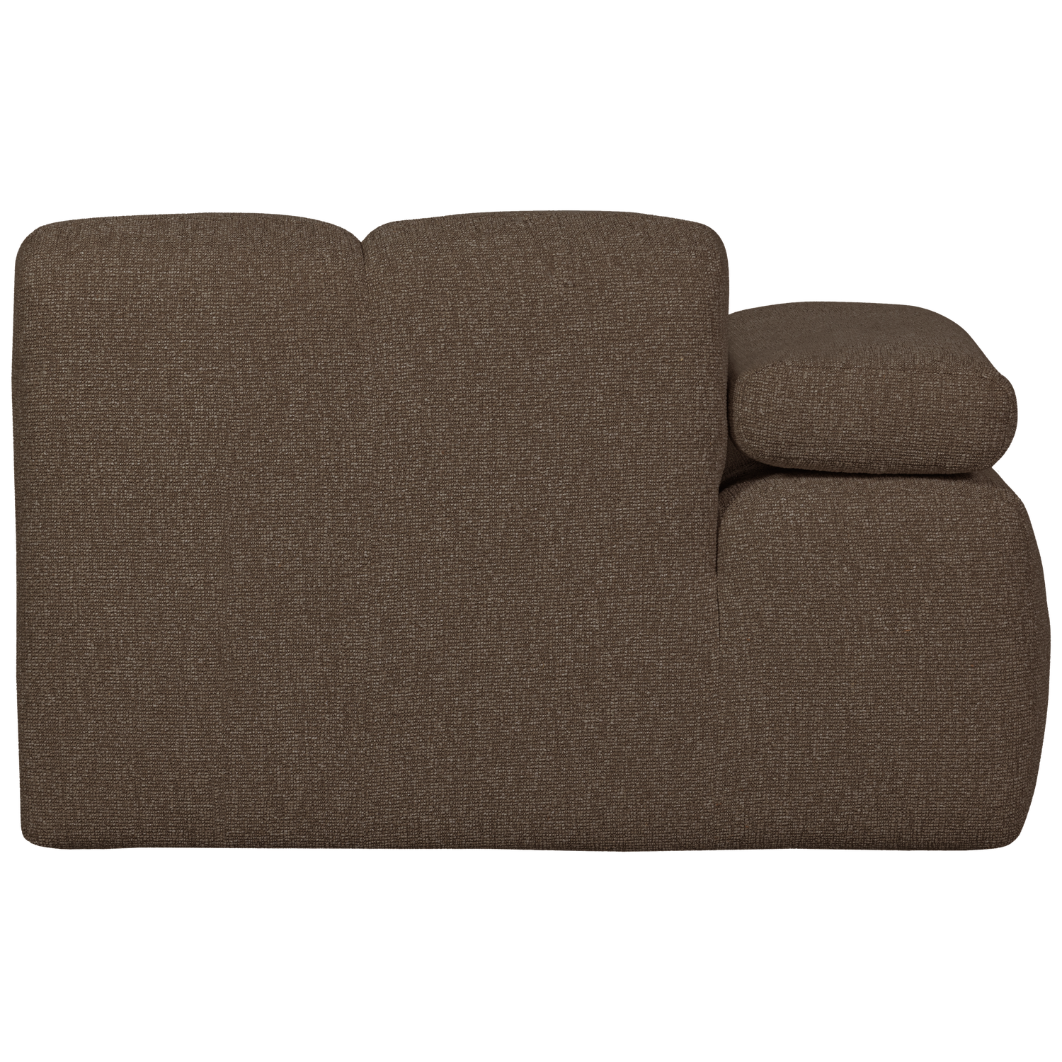 1-vietė sofa MOJO su porankiu kairėje, bouclé, ruda