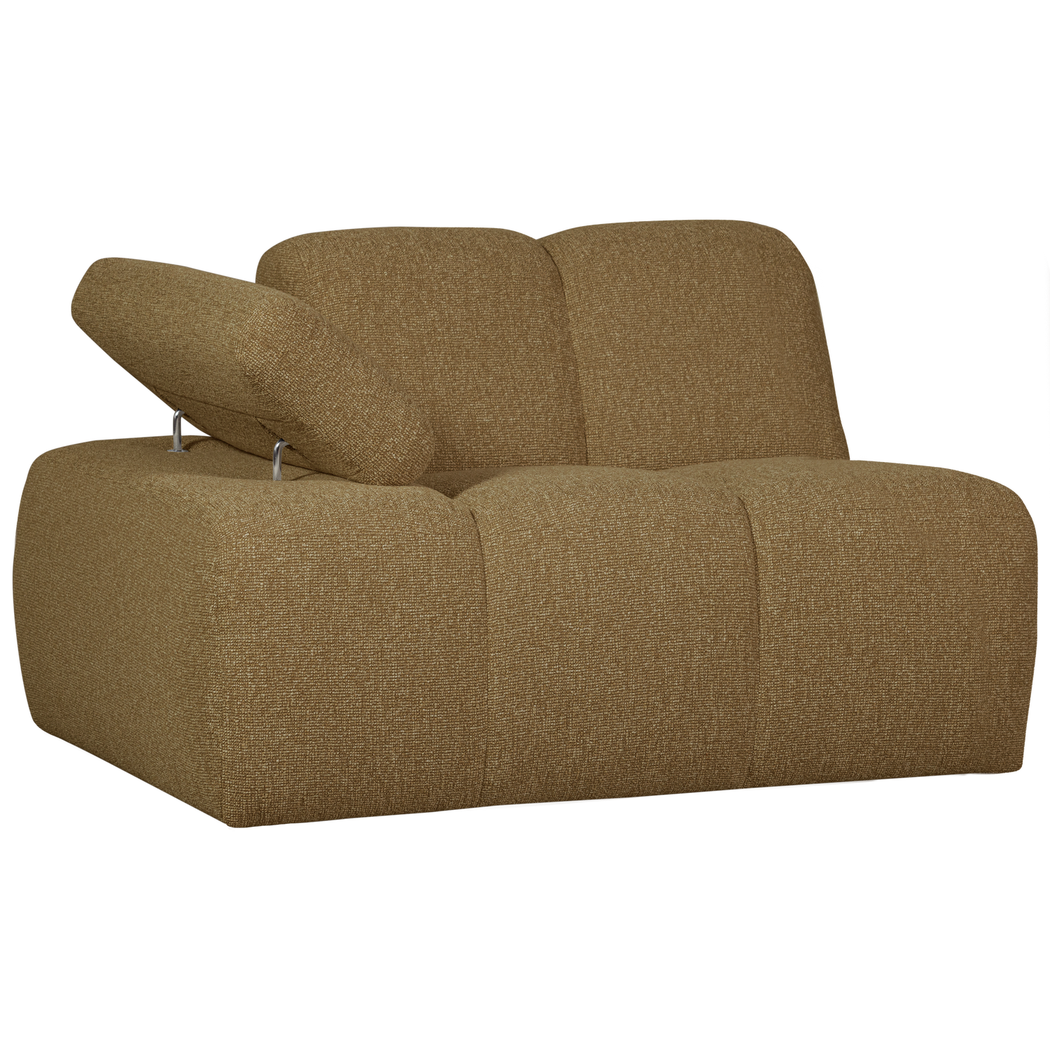 1-vietė Su Porankiu, kairėje, Mojo, bouclé audinys Yellow/Brown Melange