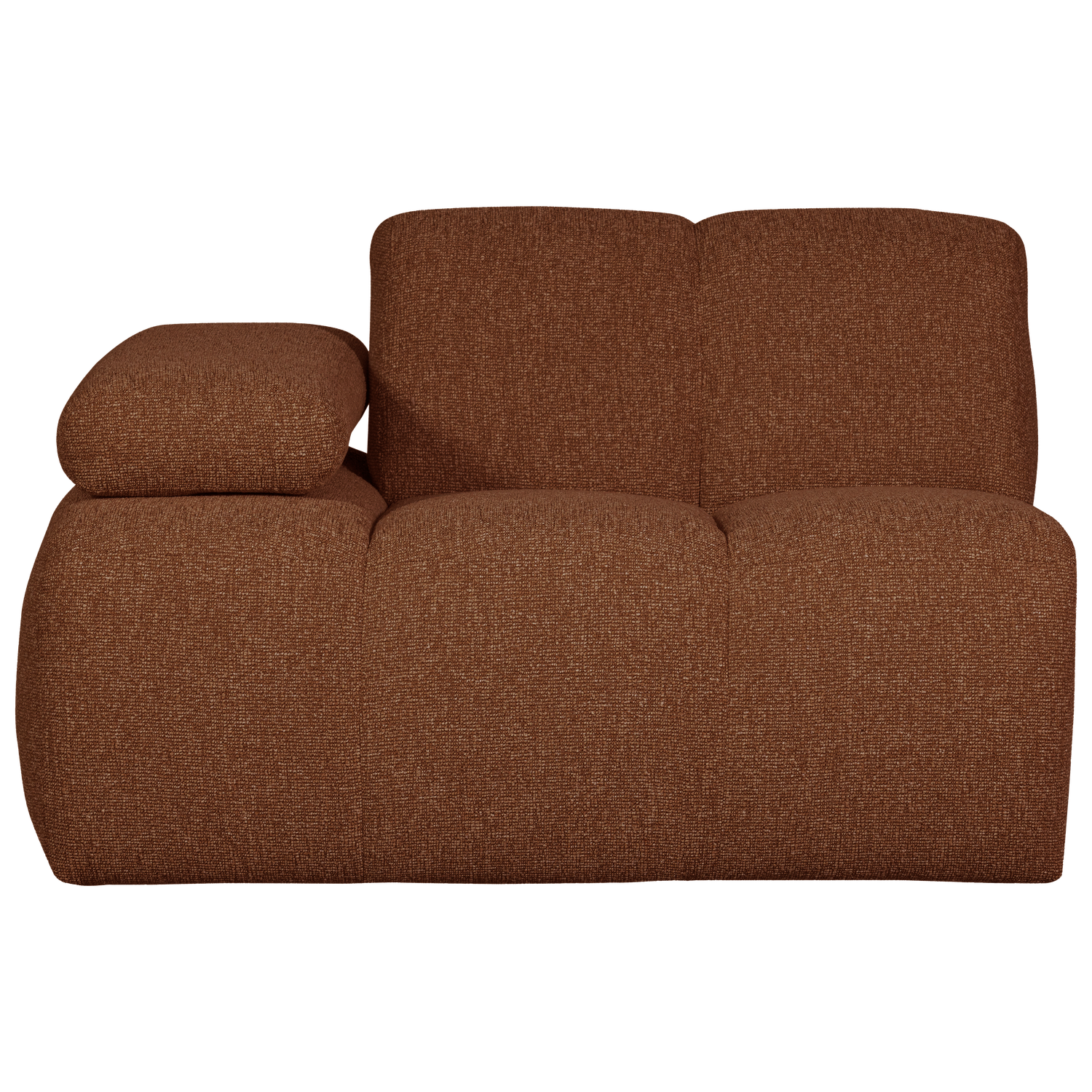 1-vietė Su Porankiu, kairėje, Mojo, bouclé audinys Rust Brown Melange