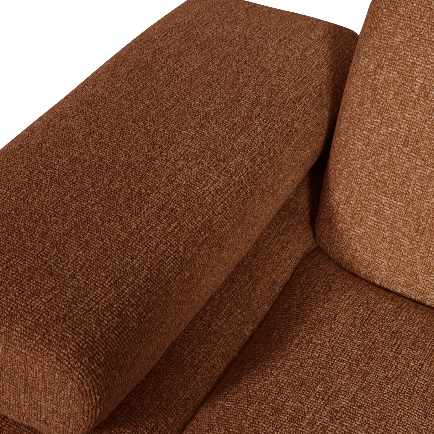 1-vietė Su Porankiu, kairėje, Mojo, bouclé audinys Rust Brown Melange