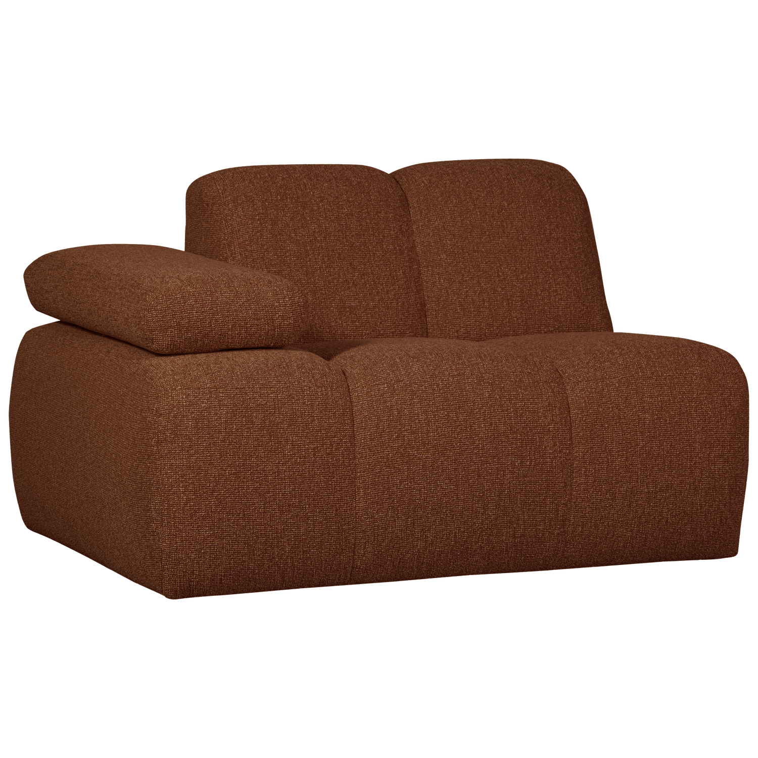 1-vietė Su Porankiu, kairėje, Mojo, bouclé audinys Rust Brown Melange