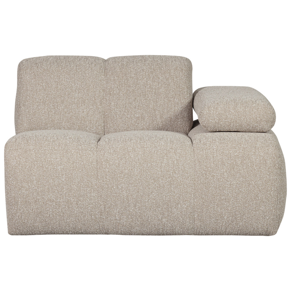 MOJO 1-Seater Sofa with Right Armrest, Bouclé, Light Beige
