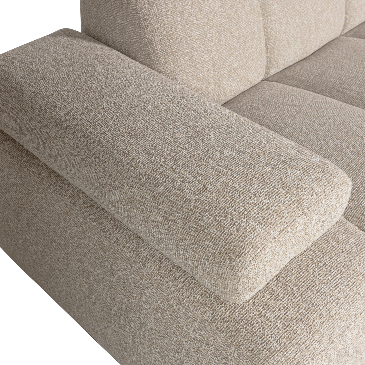 Kampinė sofa MOJO I, dešinė, bouclé, beige spalvos