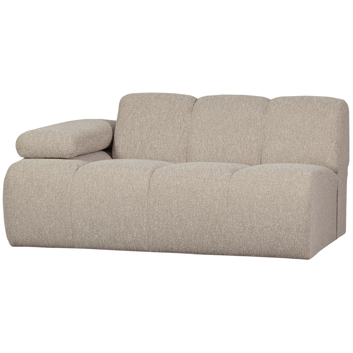 1,5 vietos modulis MOJO kairė, bouclé, beige spalvos