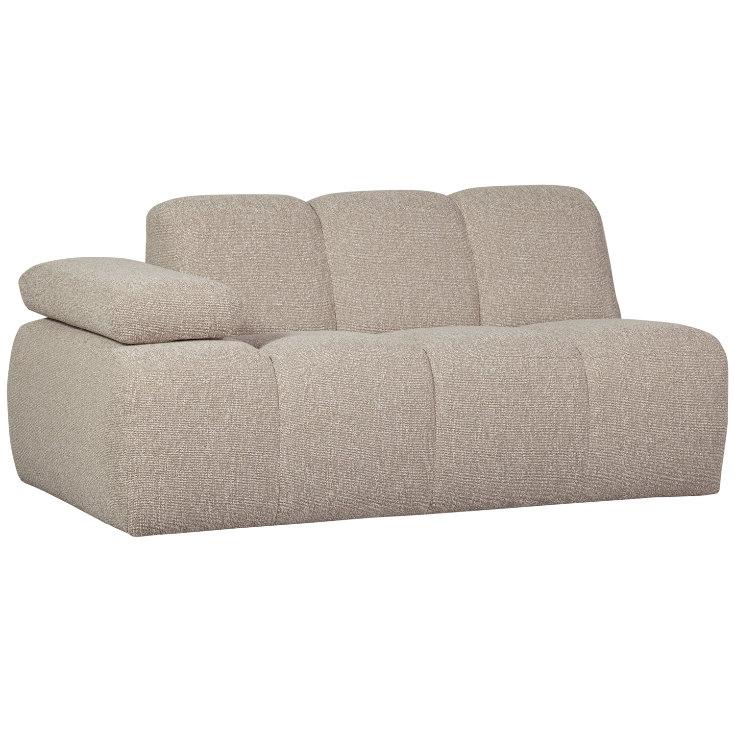 1,5 vietos modulis MOJO kairė, bouclé, beige spalvos