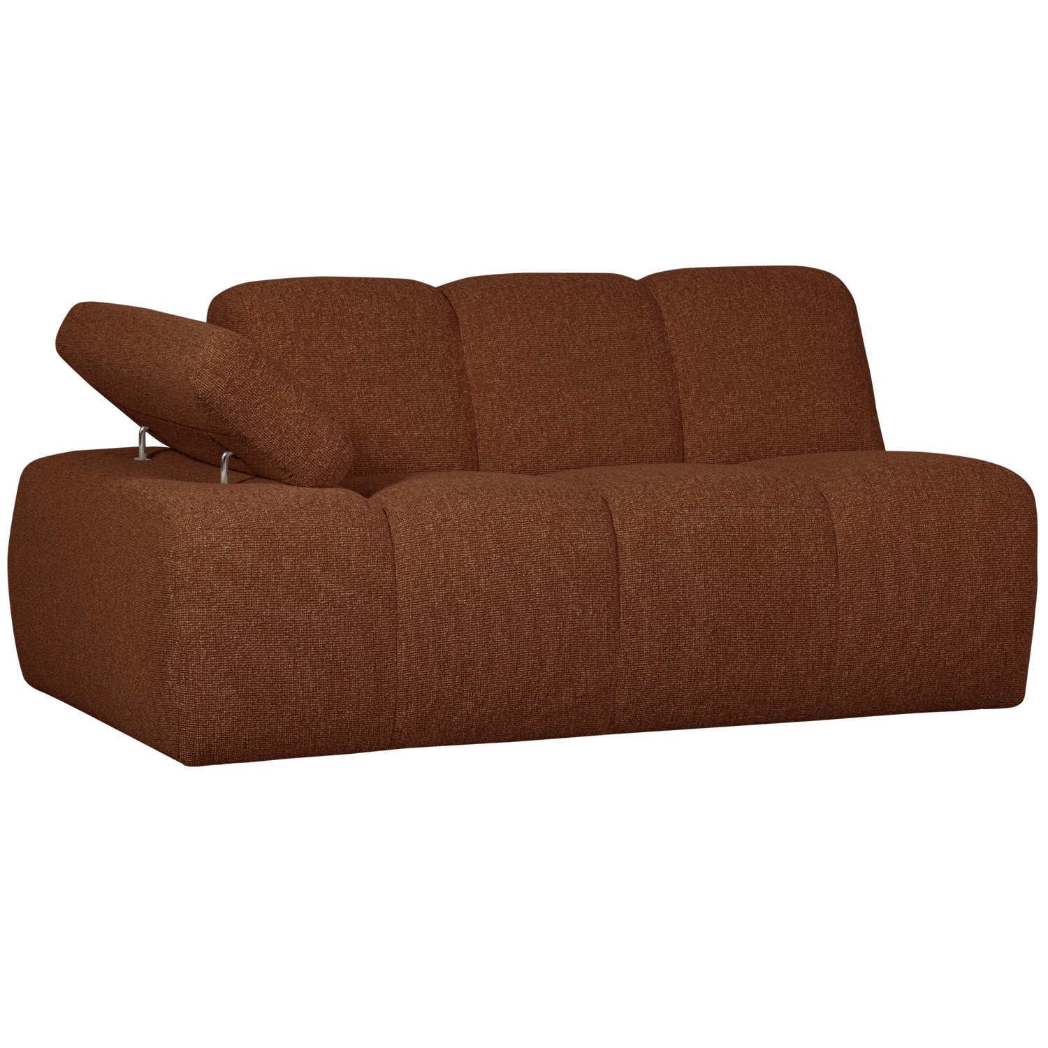 1, 5 vietos sėdynės elementas su porankiu kairėje, Mojo, bouclé Rust Brown Melange