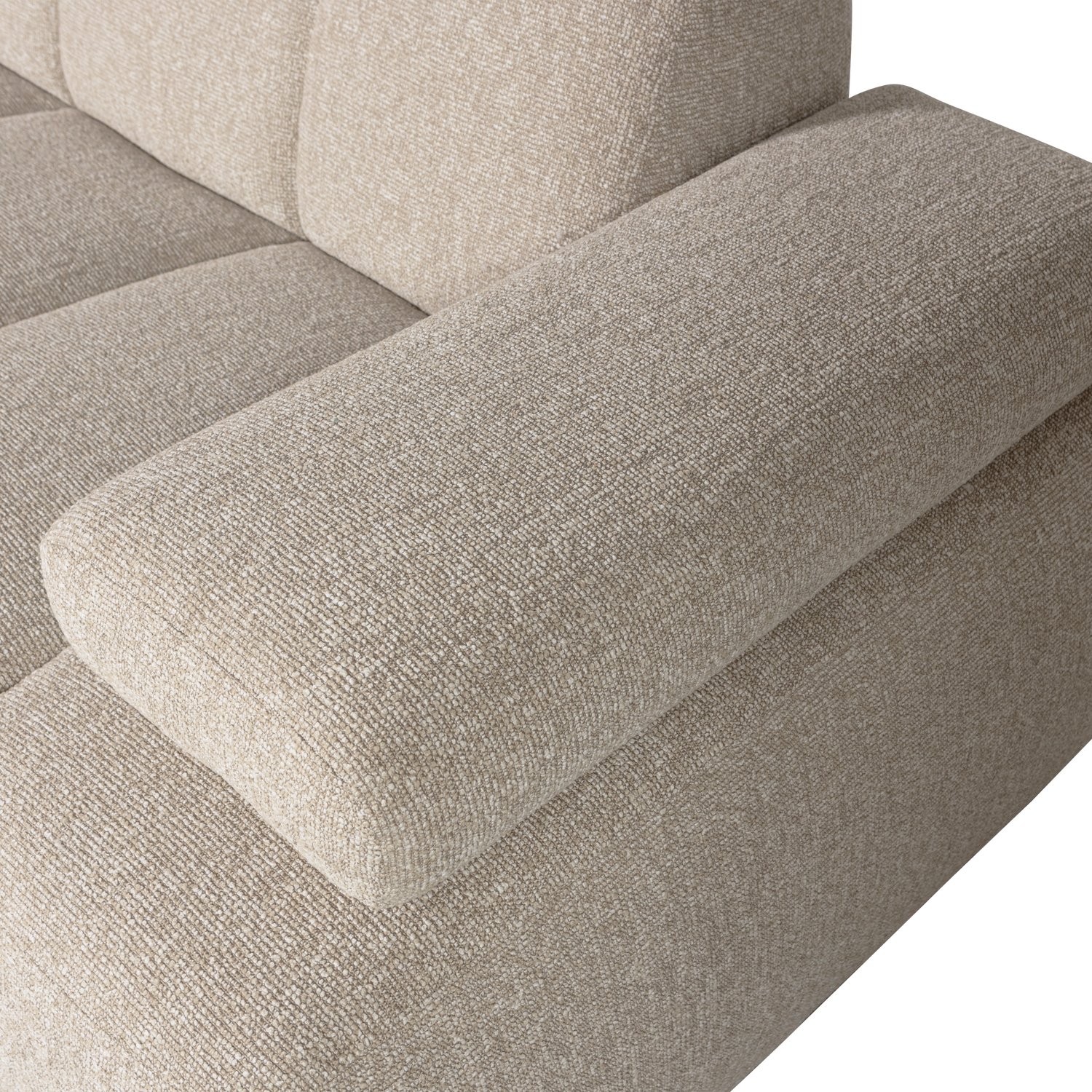 1,5 vietos modulis MOJO, dešinė, bouclé, beige spalvos