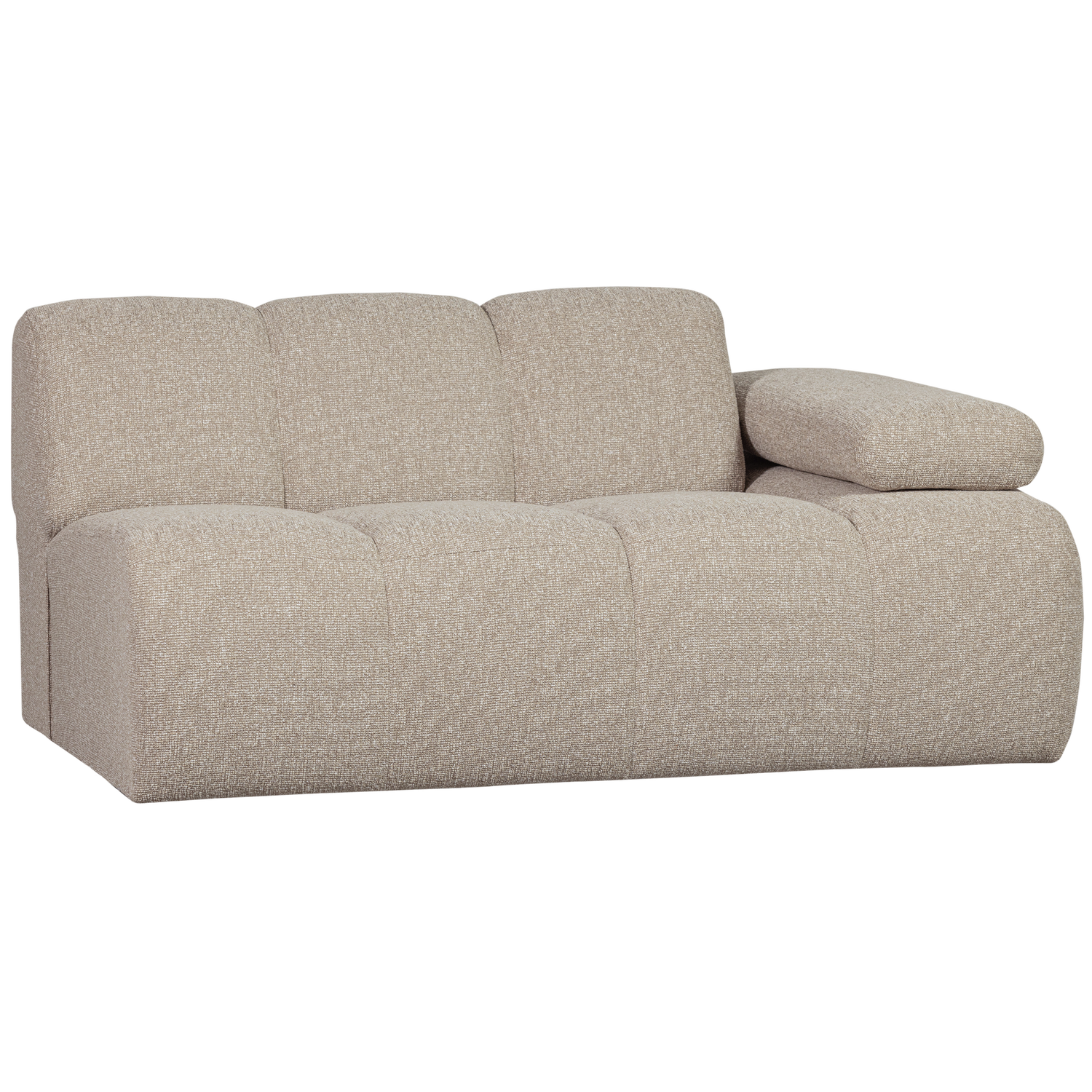 1,5 vietos modulis MOJO, dešinė, bouclé, beige spalvos