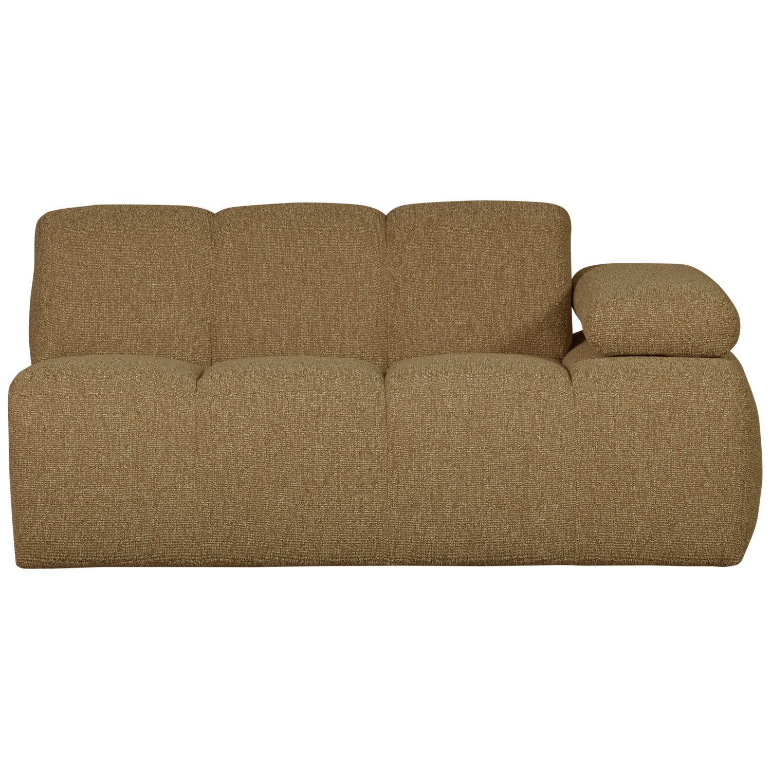 1, 5 vietos sėdynės elementas su porankiu dešinėje, Mojo, bouclé Yellow/Brown Melange