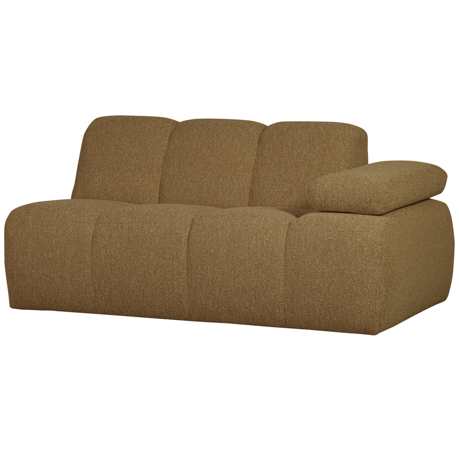 1, 5 vietos sėdynės elementas su porankiu dešinėje, Mojo, bouclé Yellow/Brown Melange