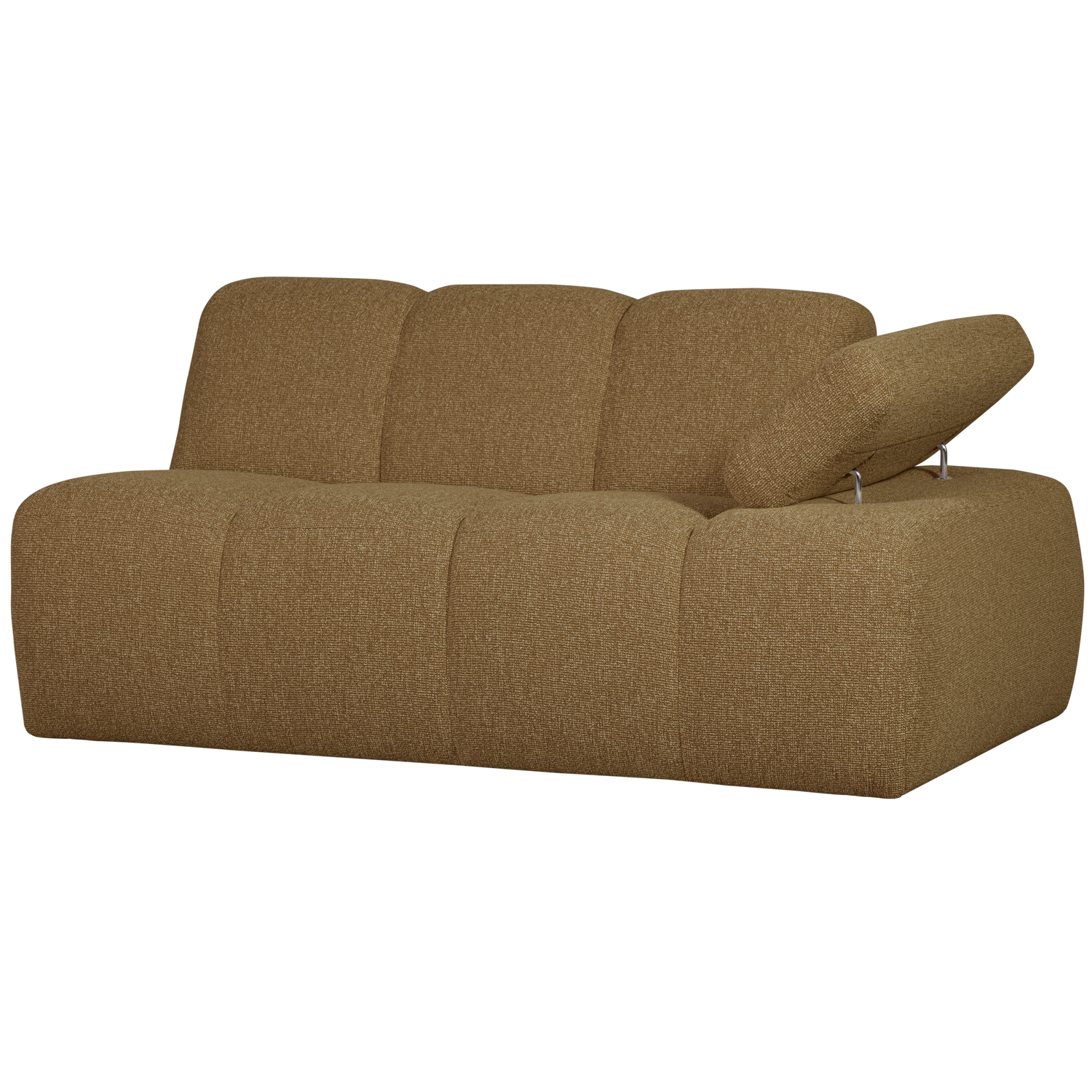 1, 5 vietos sėdynės elementas su porankiu dešinėje, Mojo, bouclé Yellow/Brown Melange