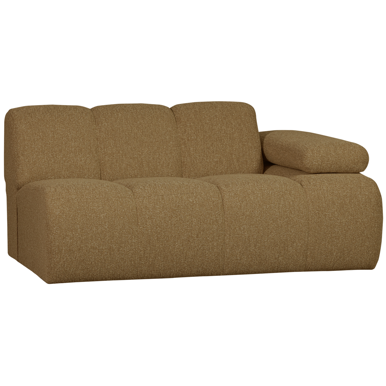 1, 5 vietos sėdynės elementas su porankiu dešinėje, Mojo, bouclé Yellow/Brown Melange