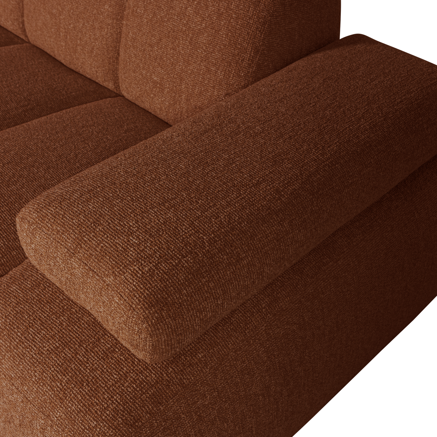Corner sofa MOJO, ribbed fabric, Dark Sand