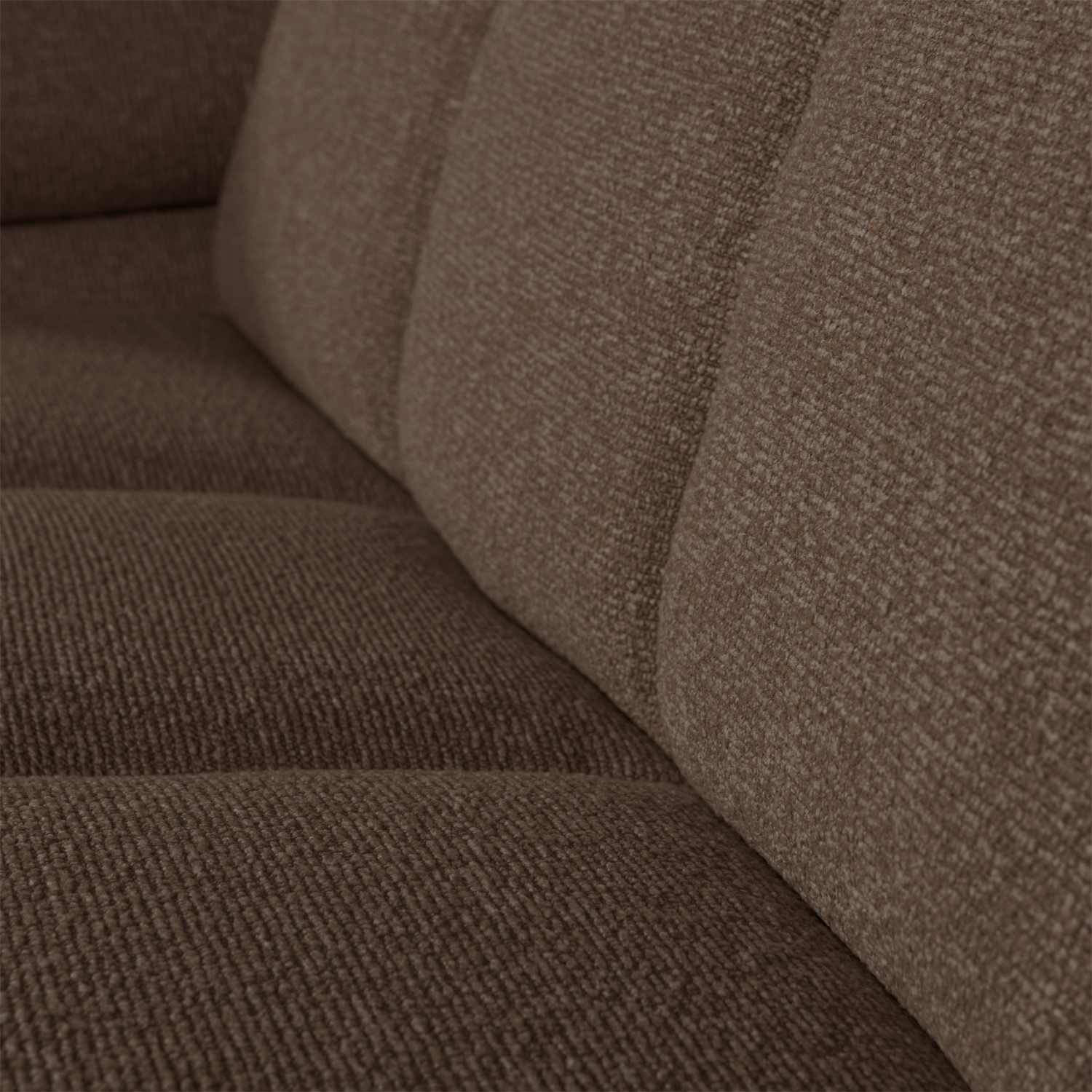 2-seater MOJO element with left armrest, bouclé, Brown Melange