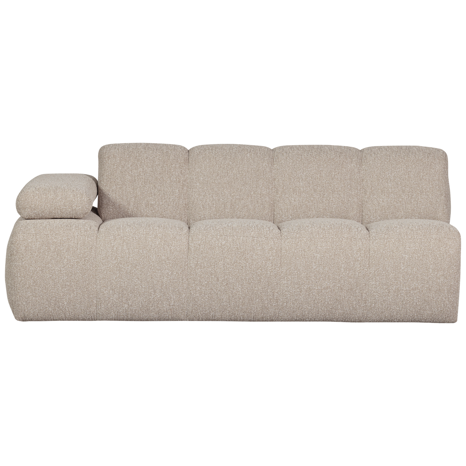 Dvivietis modulis MOJO kairė, bouclé, beige spalvos