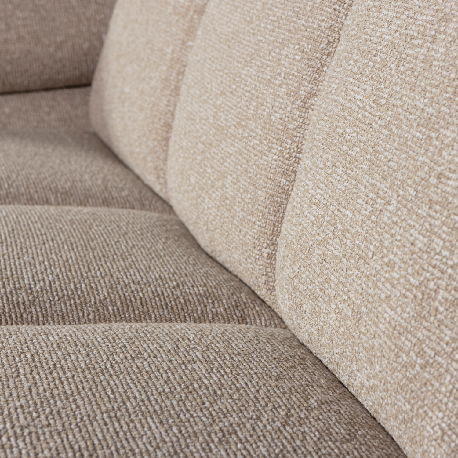 Dvivietis modulis MOJO kairė, bouclé, beige spalvos