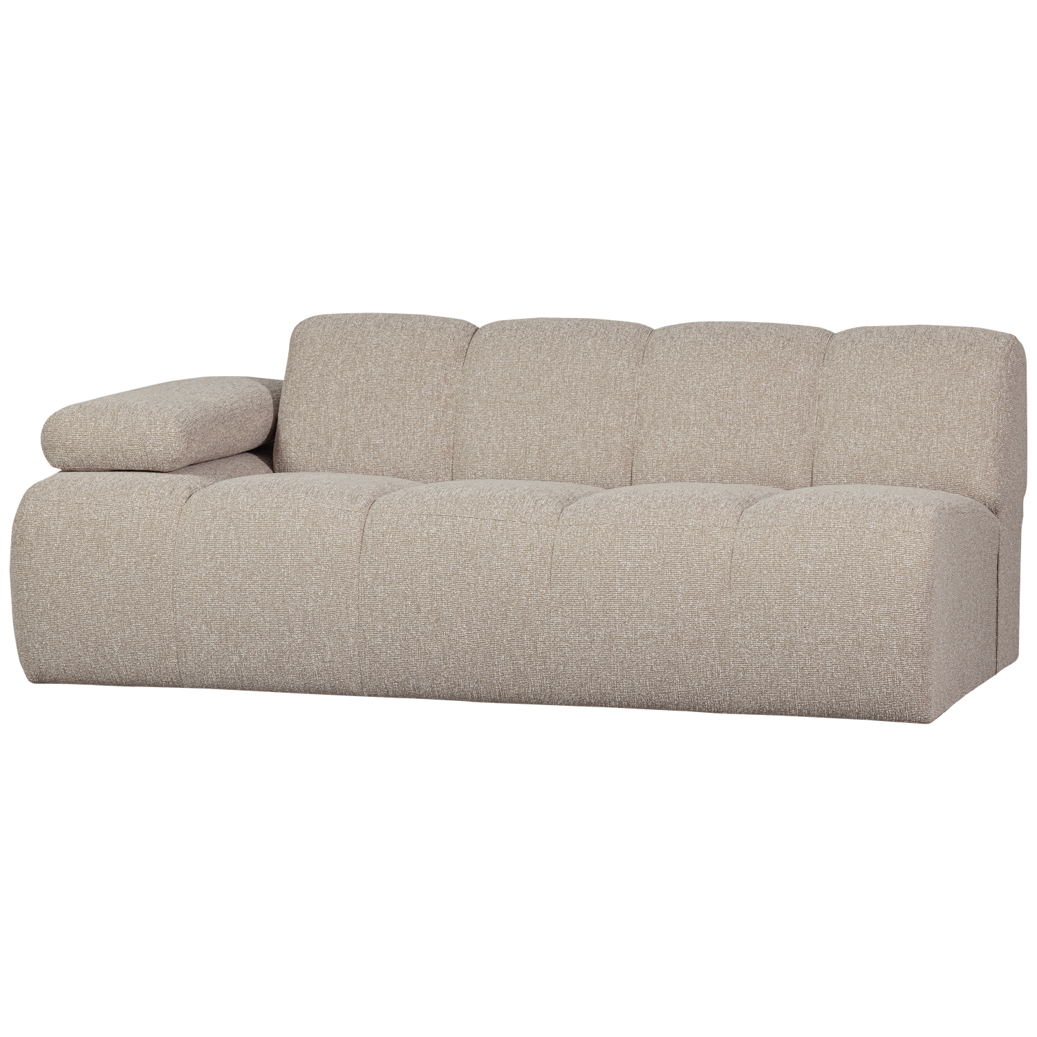Dvivietis modulis MOJO kairė, bouclé, beige spalvos