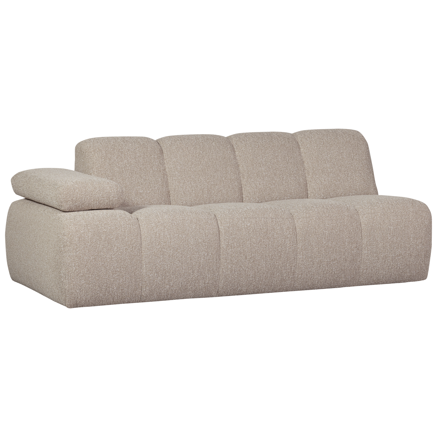 Dvivietis modulis MOJO kairė, bouclé, beige spalvos