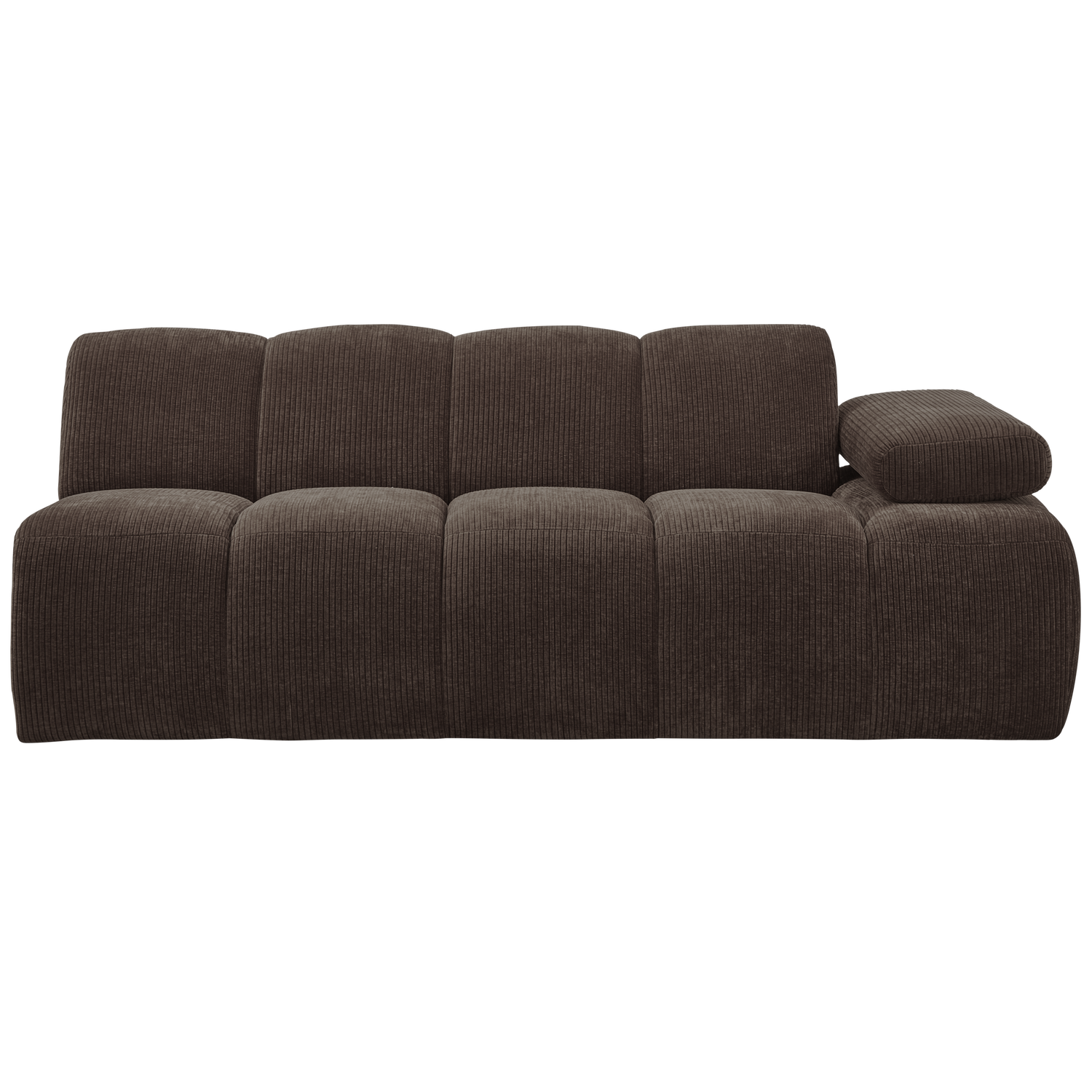 2-vietės Elementas Su Porankiu MOJO, dešinėje, Rib Fabric, Ruda