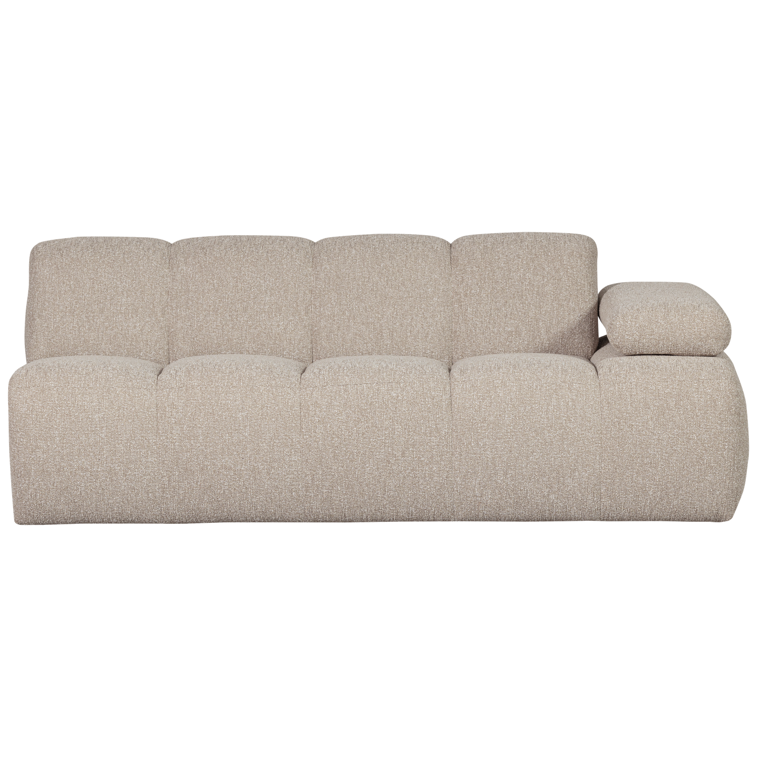 2-vietės elementas MOJO su porankiu dešinėje, bouclé, Beige Melange